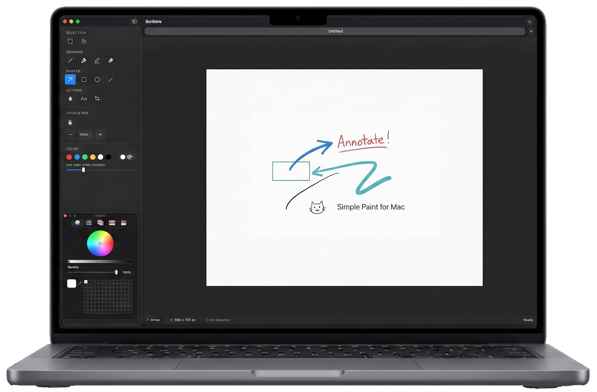 Scribble on macOS Mockup