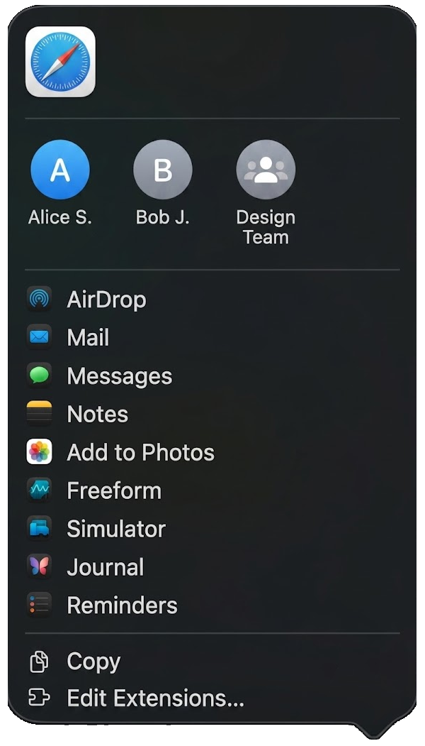 Scribble Native Sharing